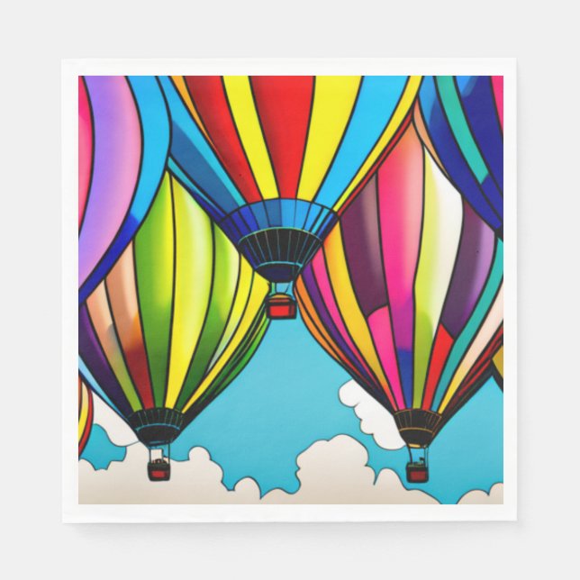 Hot Air Balloons Napkin (Front)