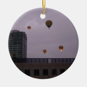 Hot Air Balloons Over Melbourne Ceramic Ornament