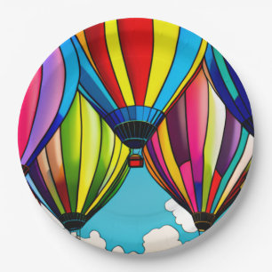 Hot Air Balloons Paper Plate