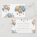 Hot Air Balloons Pastel Boy Travel Baby Shower Enclosure Card<br><div class="desc">Woodland Wonderland: Step into a whimsical world of enchantment with our woodland-themed baby shower invitations. Featuring intricate illustrations of majestic trees, adorable forest creatures, and a touch of rustic charm, these invitations are perfect for celebrating the upcoming arrival of your little one. Whether you're planning an intimate gathering or a...</div>