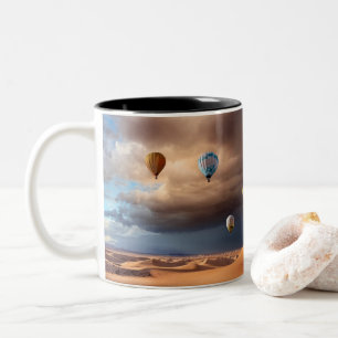 Hot Air Balloons  Two-Tone Coffee Mug