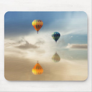 Hot Air Balloons Water Reflection Mouse Pad