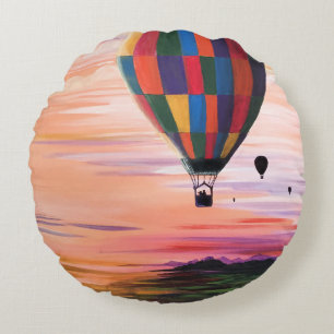 Hot Air Journey Round Cushion