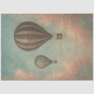 Hot Air Vintage Balloons – Soft Sky Decoupage Tissue Paper