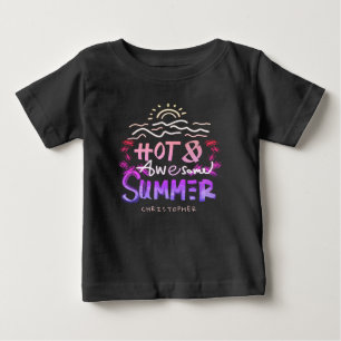 Hot and Awesome Summer Custom Name Baby T-Shirt