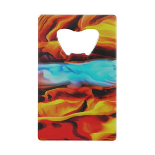 Hot And Cold Elements Acrylic Pour Abstract