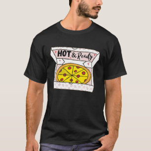 Hot And Ready Pizza Retro Valentine's Day Groovy R T-Shirt