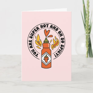 Hot and Spice Hot Sauce Valentine's Day Card