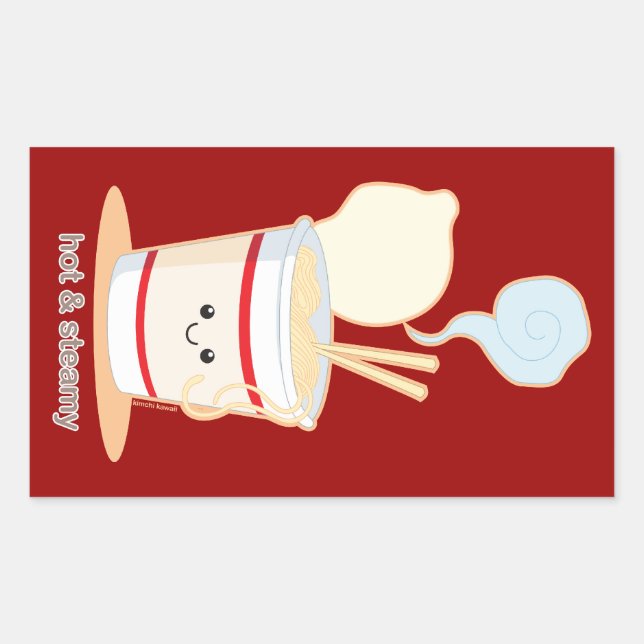 Hot and Steamy Rectangular Sticker (Front)