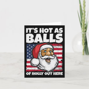 Hot As Santa Usa American Flag Shirt Christmas In Card