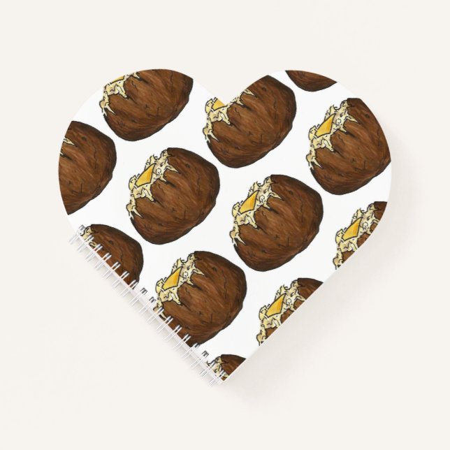 Hot Baked Potato w/ Butter Picnic Food Foodie Notebook (Front)