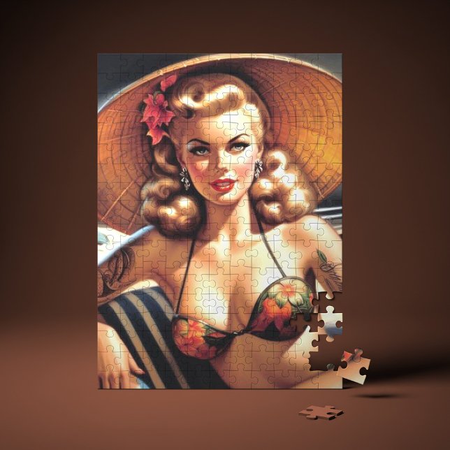 Hot Beach Pin-up Jigsaw Puzzle (Creator Uploaded)