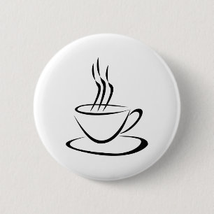 Hot Big Cup Of Coffee Can't Live Without Coffee 6 Cm Round Badge