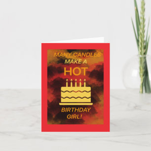 Hot Birthday girl card