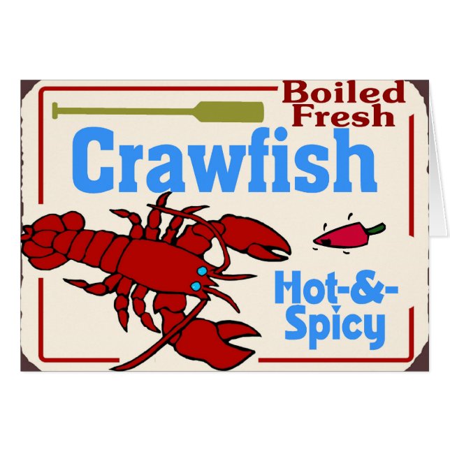 Hot Boiled Crawfish Sign (Front Horizontal)