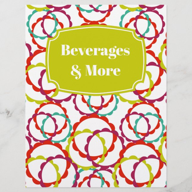 Hot & Bright Ring Recipe Divider Letterhead (Front)