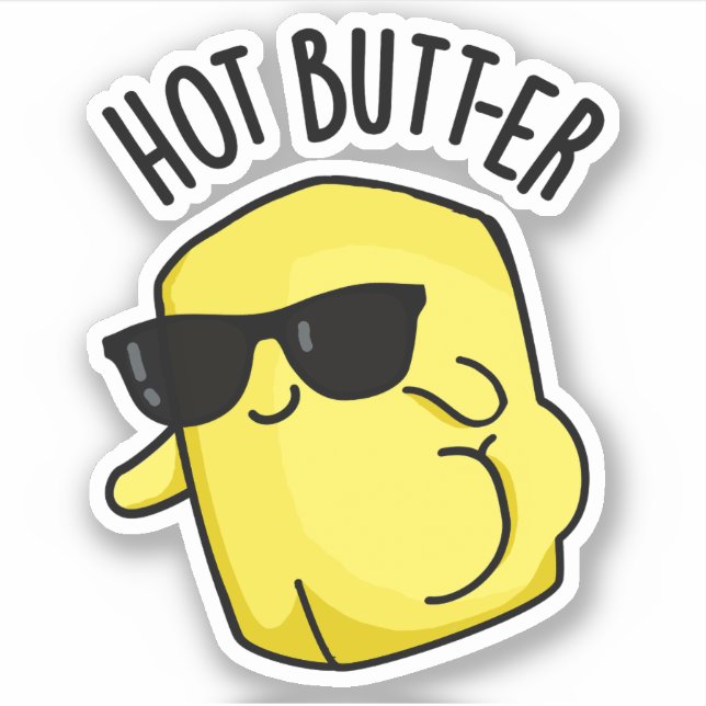 Hot Butter Funny Food Pun  (Front)