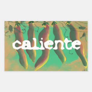Hot Caliente Jalapeno Peppers Rectangular Sticker