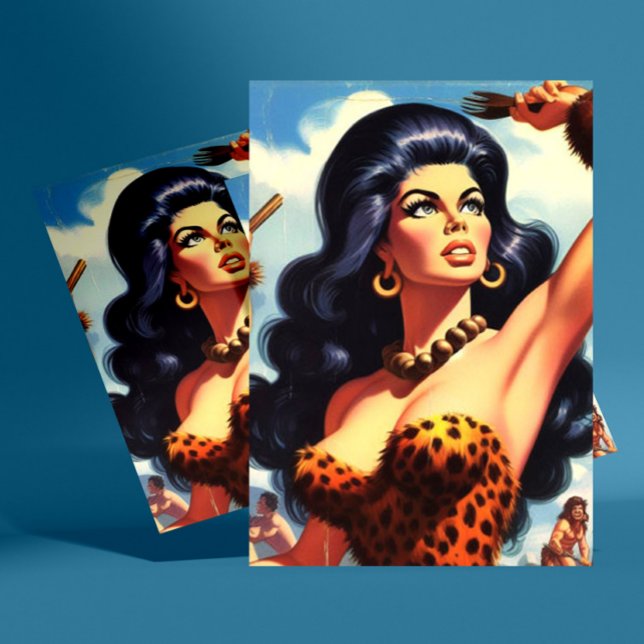 Hot Cavewoman Postcard (Creator Uploaded)