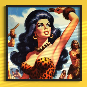 Hot Cavewoman Poster