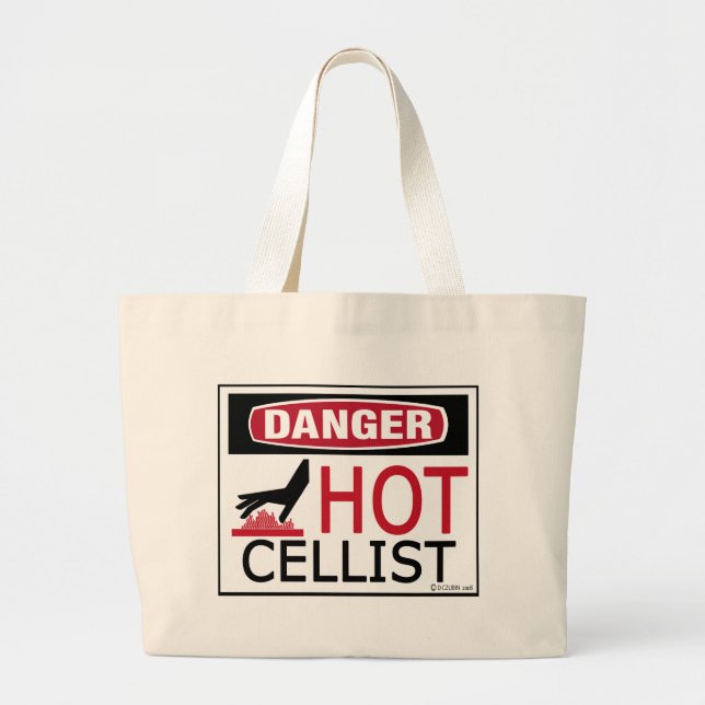 Hot Cellist Large Tote Bag (Front)