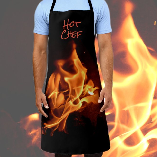 Hot Chef Blazing Flames Apron (Creator Uploaded)