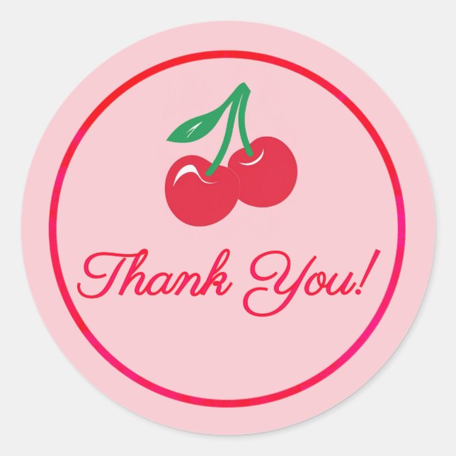 Hot Cherries Thank You Sticker (Front)