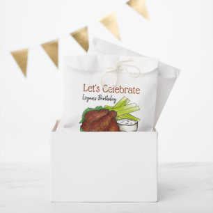 Hot Chicken Wings Let's Celebrate Birthday Party Favour Bag