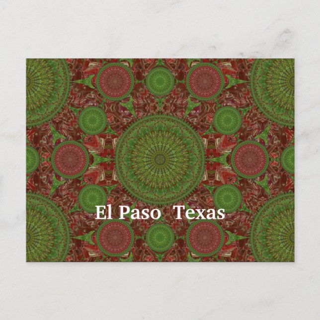 Hot Chile Mandala Array Postcard (Front)