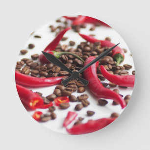 Hot Chili Café Round Clock