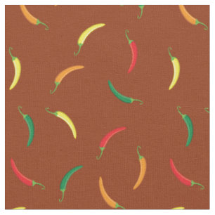 Hot Chili Peppers Cute Food Vegetables Fabric