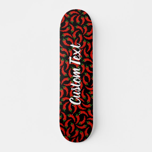 Hot Chili Peppers Pattern Skateboard (Front)