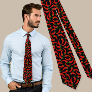 Hot Chili Peppers Pattern Tie