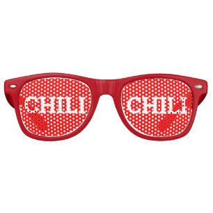 Hot CHILI retro Shades / Fun Party Sunglasses