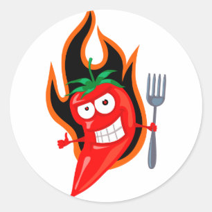 Hot Chilli Classic Round Sticker