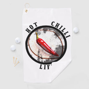 Hot chilli life golf towel