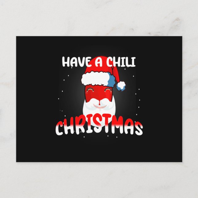 Hot Chilli Pepper Christmas Design, Unisex Postcard (Front)