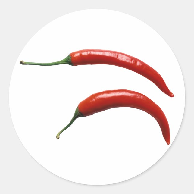 Hot Chilli Pepper Classic Round Sticker (Front)