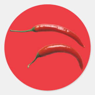 Hot Chilli Pepper Classic Round Sticker
