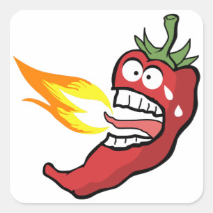 Hot Chilli Pepper Square Sticker