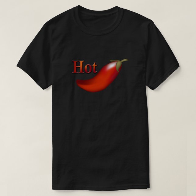 Hot Chilli Pepper T-shirt Black (Design Front)