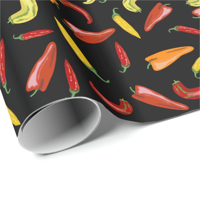 Hot Chilli Pepper Wrapping Paper Novelty Gift Wrap (Roll Corner)
