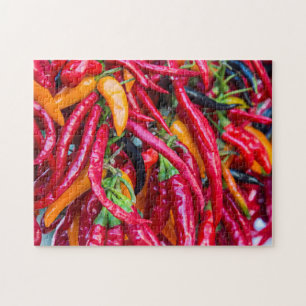 Hot Chilli Peppers At Farmers Market In Madison Jigsaw Puzzle