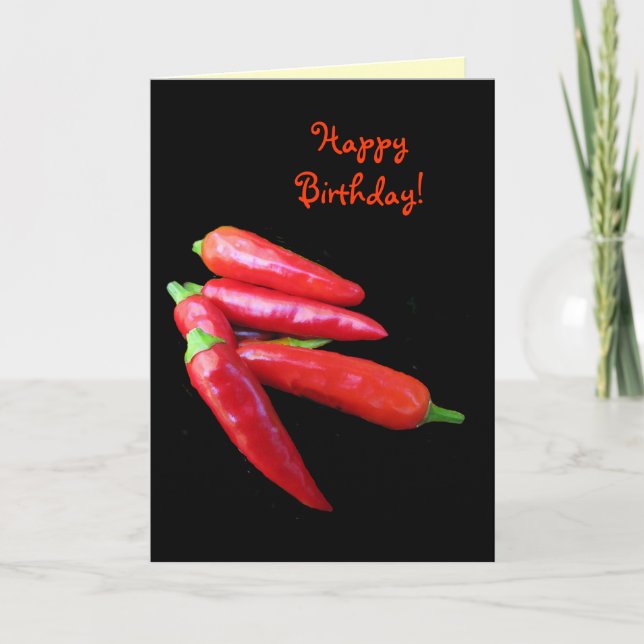 Hot Chilli Peppers Birthday Card (Front)