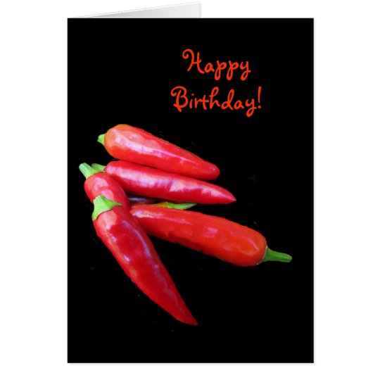Hot Chilli Peppers Birthday Card
