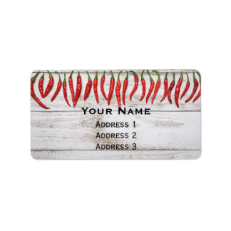 Hot Chilli Peppers Border Label
