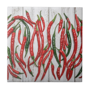 Hot Chilli Peppers Ceramic Tile