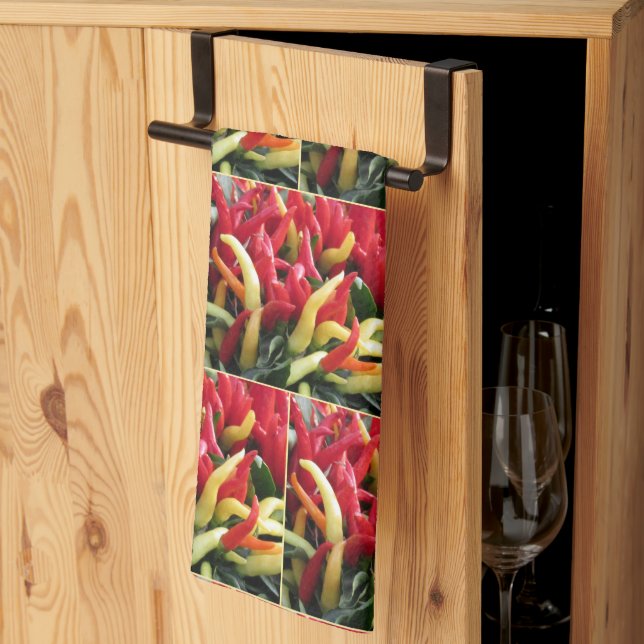 Hot Chilli Peppers - Design 2 - Kitchen Towel (Thirds Fold)