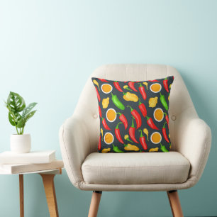 Hot Chilli Peppers Pattern Cushion
