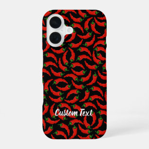 Hot Chilli Peppers Pattern iPhone 16 Case